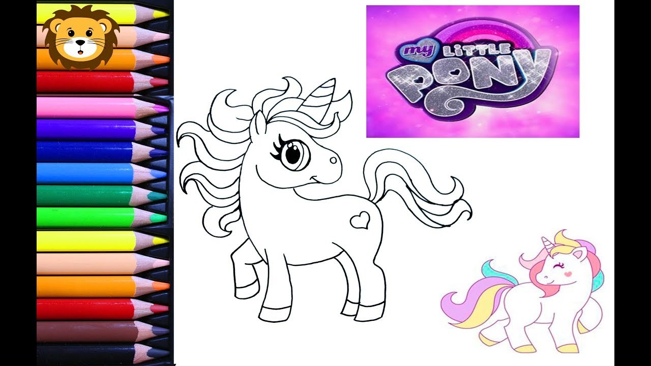 Como Dibujar - Pony - My little pony Kawaii -  Dibujos para niños - Draw and Coloring Book for Kids