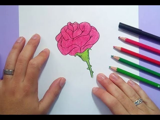 Como dibujar una rosa paso a paso 14 | How to draw a rose 14