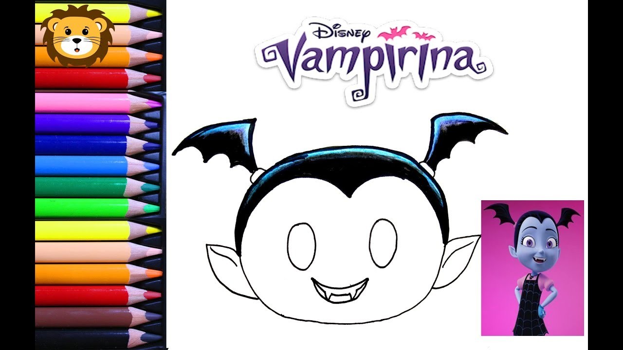 Como Dibujar - Vampirina Emoji - Disney - Dibujos para niños - Draw and Coloring Book for Kids