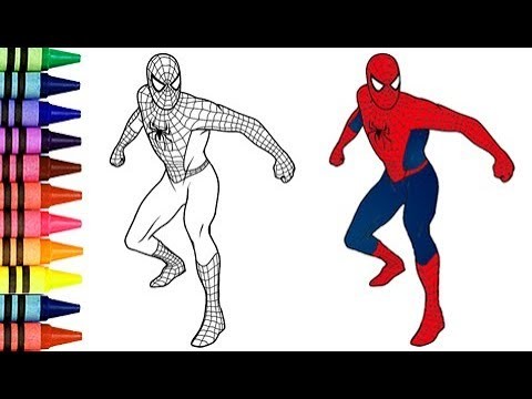 Como Dibujar Y Colorear Al Hombre Arana 3 Dibujos Animados Para