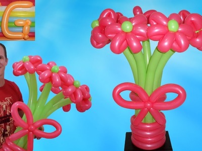 Como hacer flores con globos - flores con globos - como hacer figuras con globos - globoflexia