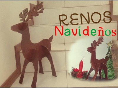 DIY Renos Navideños de cartón NAVIDAD