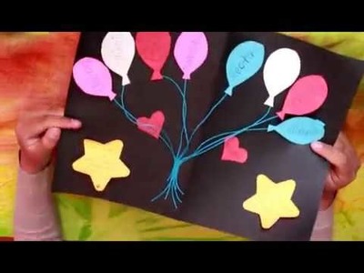 DIY -Tarjeta de cumpleaños-Tutorial -fácil y bonito. D´toounpoc.