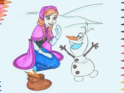 Frozen Anna y Olaf | Dibujos Para Niños | Learn Colors