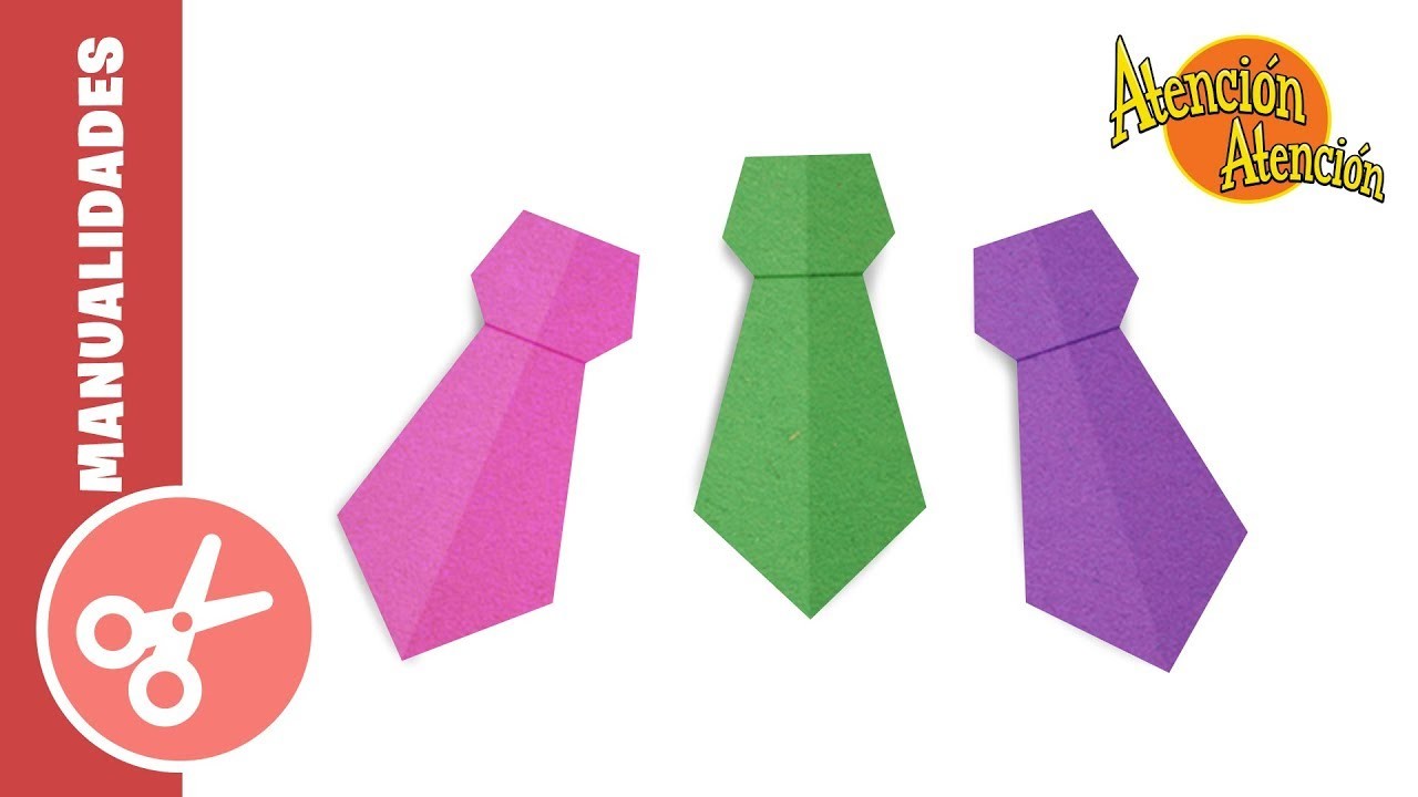 Manualidades de Atención Atención - Corbatas de origami
