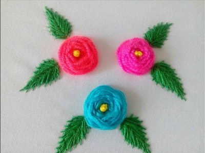 Roses with Woven Wheel Stitch|Rosas en Puntada Telaraña|Hand Embroidery