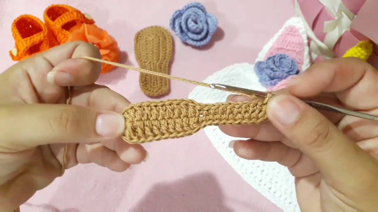 Suela básica tejida a crochet