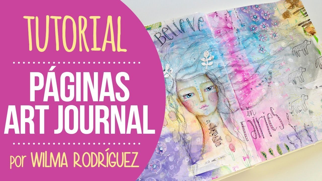 Tutorial Página de Art Journal - por Wilma