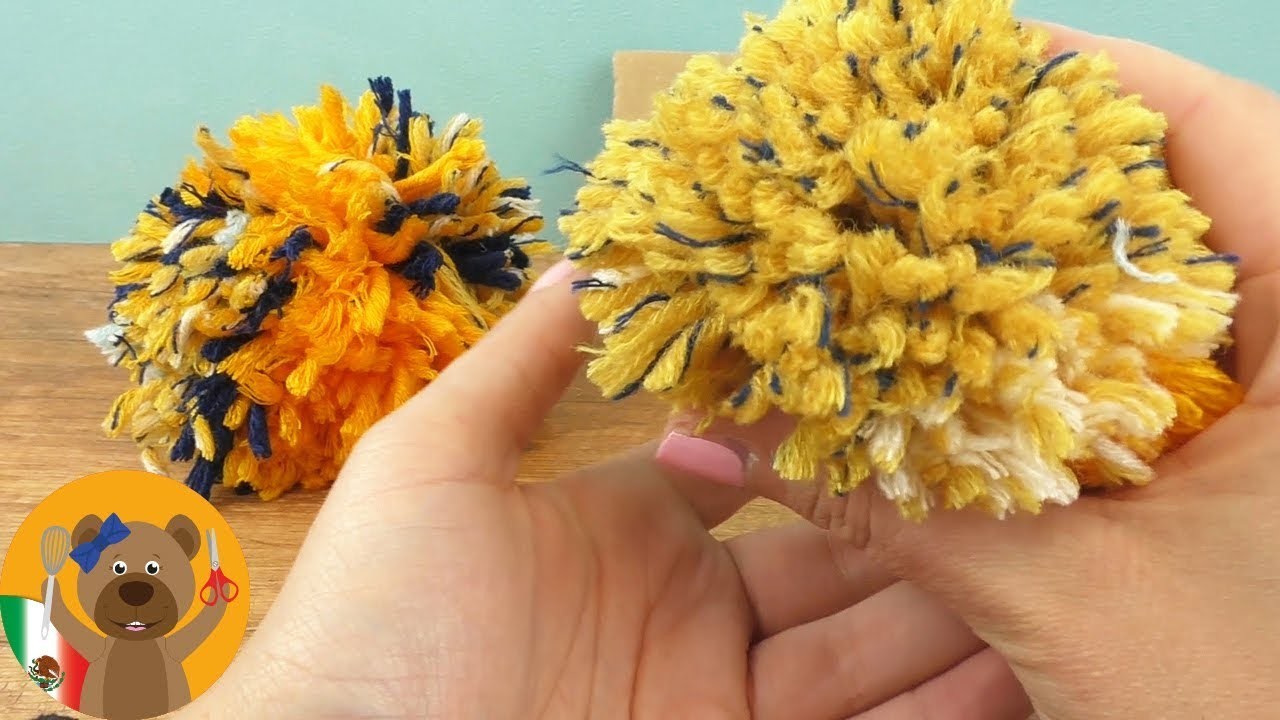 Aprende a hacer pompones para gorros | tutorial fácil | DIY pompones de lana | Gorros con pompón