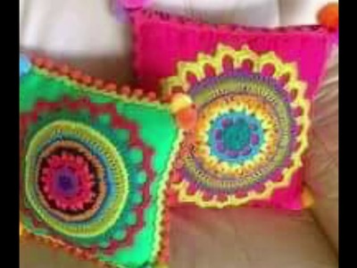 Cojin o almohada en crochet modernos diseños tejidos