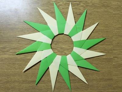 Como hacer una estrella ninja de papel de 16 puntas