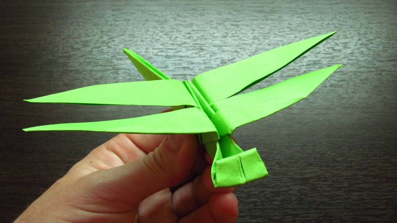 Como hacer una LIBELULA Super cool | Origamis de papel paso a paso (Muy fácil)
