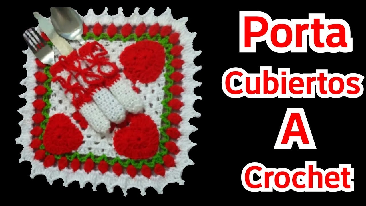 Crochet: Porta Cubiertos - Manualidades La Manita Felíz