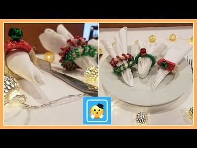 Decoraciones Navideñas: Anillo para servilletas hecha con cuerda