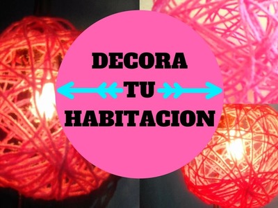 DIY: ESFERA DE HILO ????LÁMPARA PARA LA HABITACIÓN ????????