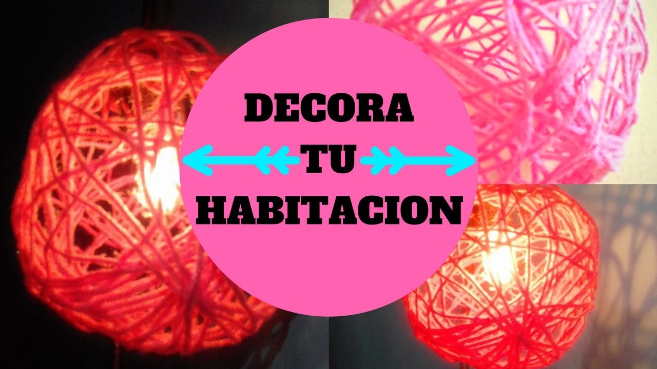 DIY: ESFERA DE HILO ????LÁMPARA PARA LA HABITACIÓN ????????