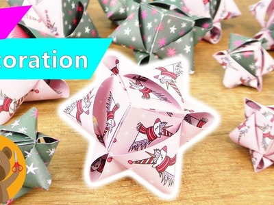 DIY estrellas de navidad en forma de dado con unicornios | Haz tu propia super decoración navideña