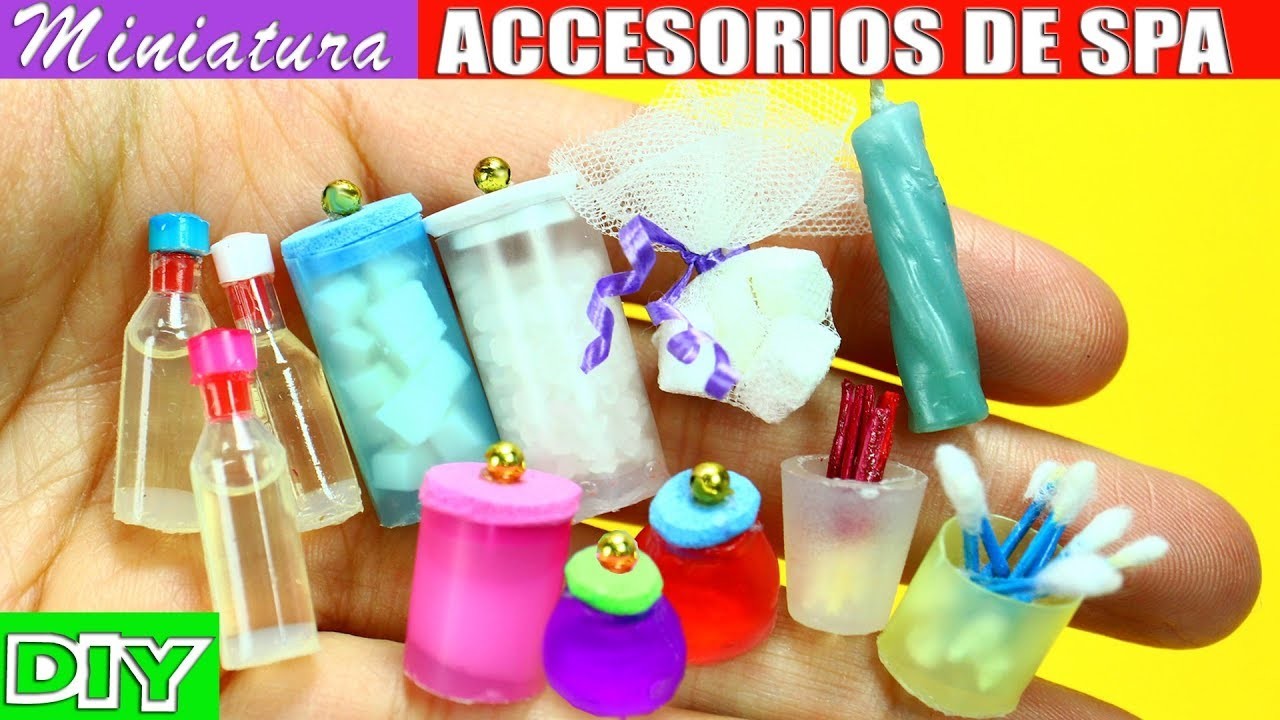 DIY Productos para la piel, Spa y baño en Miniatura 100% Reales 10 Manualidades Fáciles para Muñecas
