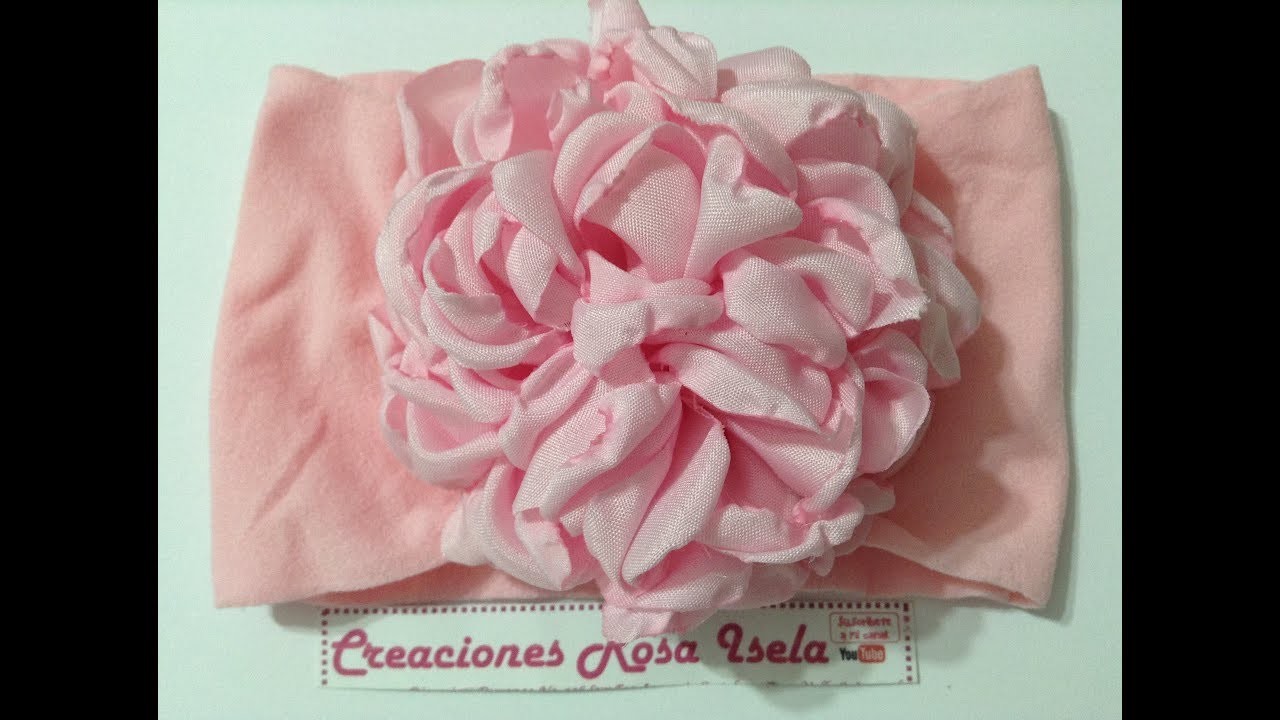 Flor  grande de tela  super económica y muy vistosa  VIDEO No.540 creaciones rosa isela