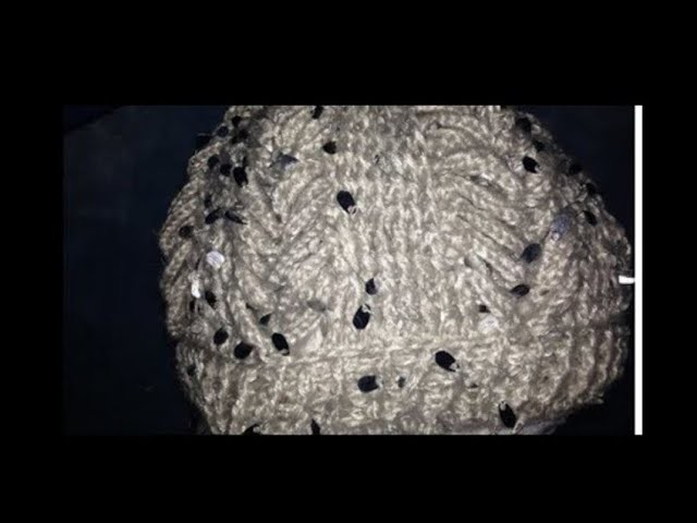 Gorro tejido a Crochet. Con estambre de lentejas