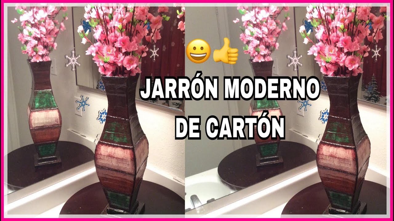 JARRÓN  DE CARTON DISEÑO  MODERNO