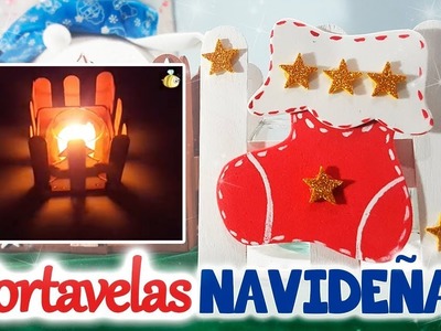 Portavelas con Palitos de Paleta (baja lenguas) ~ Ilumina tu noche, decora tu hogar