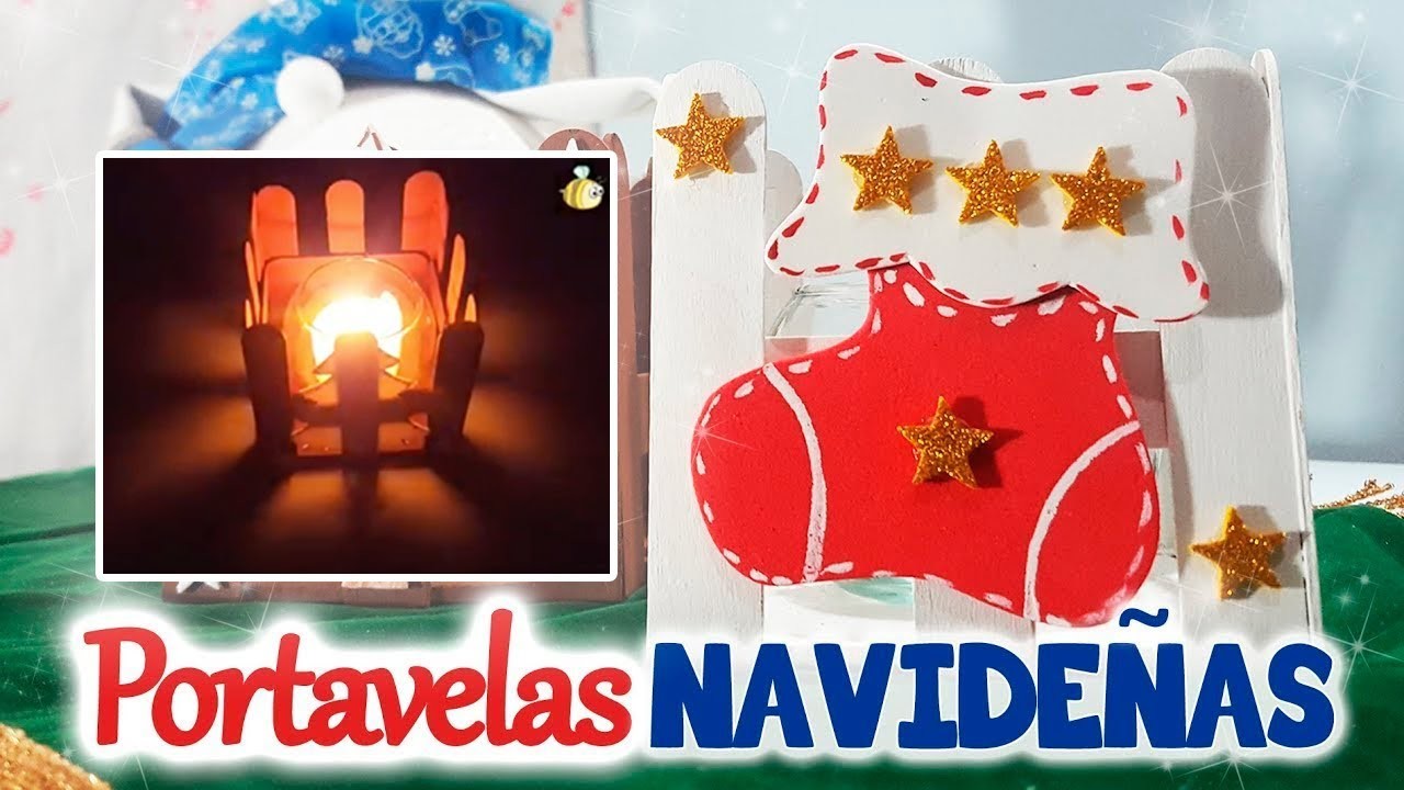 Portavelas con Palitos de Paleta (baja lenguas) ~ Ilumina tu noche, decora tu hogar