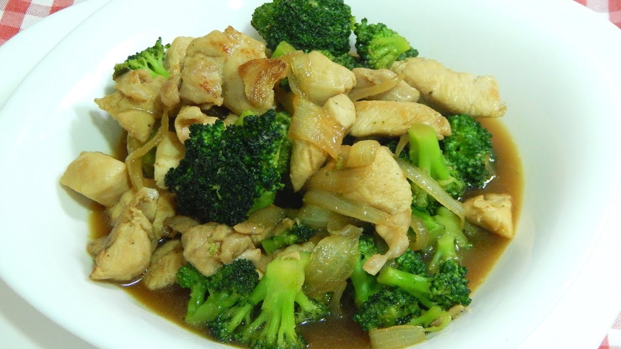 Receta de brócoli y pollo con salsa de soja