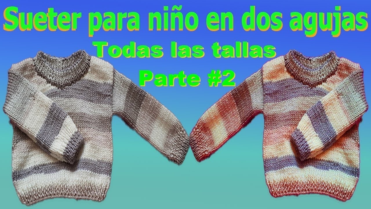 Sueter Jersey para niños tejido en dos agujas Todas las tallas Parte #2. Gentleman's sweater