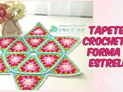 Tapete A CROCHET en forma de estrella -La Magia del Crochet-