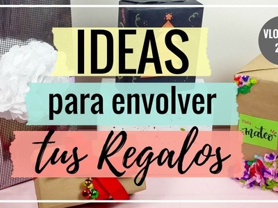 5 Ideas para Envolver tus Regalos | Vlogmas | Con un Trozo de Papel