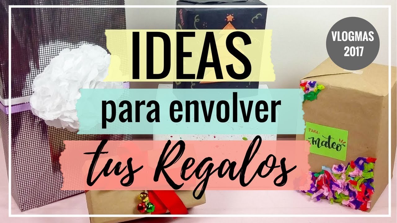5 Ideas para Envolver tus Regalos | Vlogmas | Con un Trozo de Papel