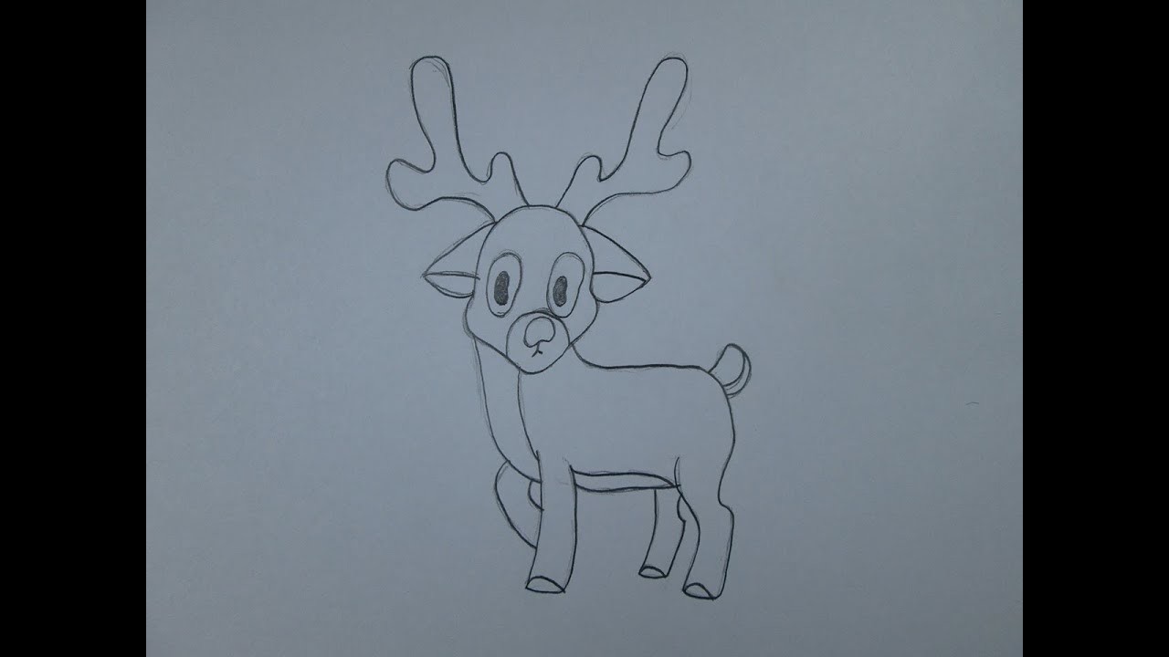 Cómo dibujar un reno de Navidad