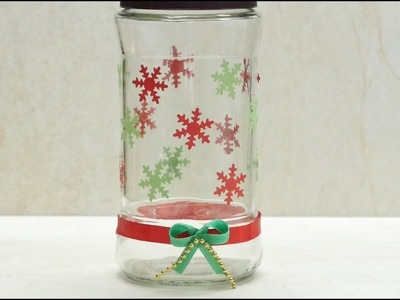 Como Hacer Decoracion Navideña en Envase de Vidrio- HomeArtTv por Juan Gonzalo Angel