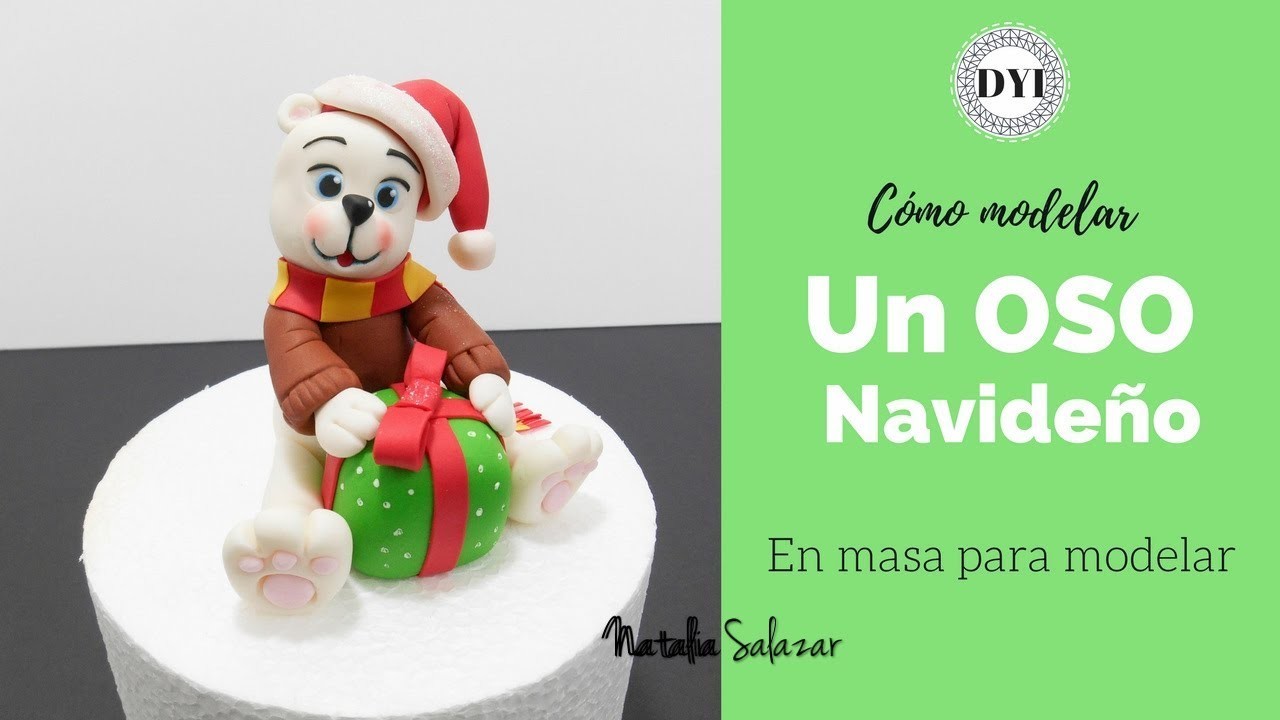 Cómo modelar un Oso polar paso a paso con fondant. NataliaS.