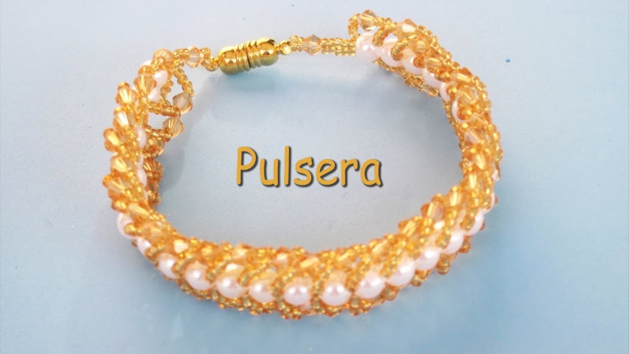 DIY - Pulsera espiga dorada - DIY - Golden tang bracelet