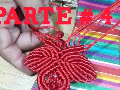 Huarache  rojo macramé #4