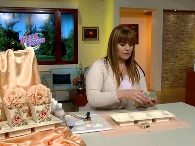 Mariel Lasala  - Bienvenidas TV en HD - Decora macetas con decoupage acrílico.