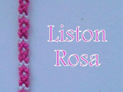 Pulsera de Hilo: Liston Rosa