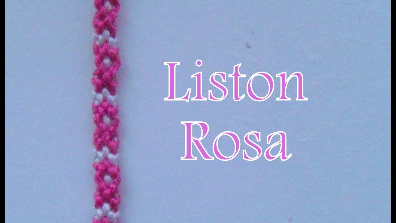 Pulsera de Hilo: Liston Rosa