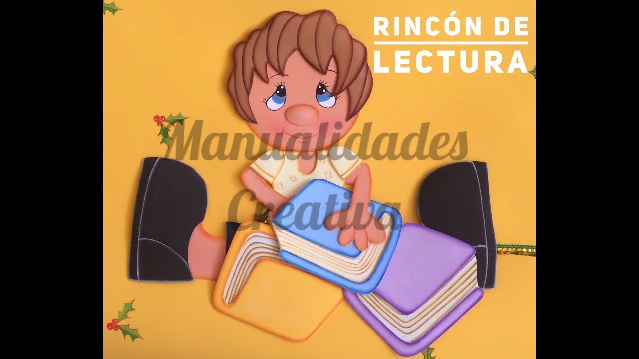 Rincón de Lectura paso a paso - Craft DIY manualidad escuela en foamy.goma eva.microporoso