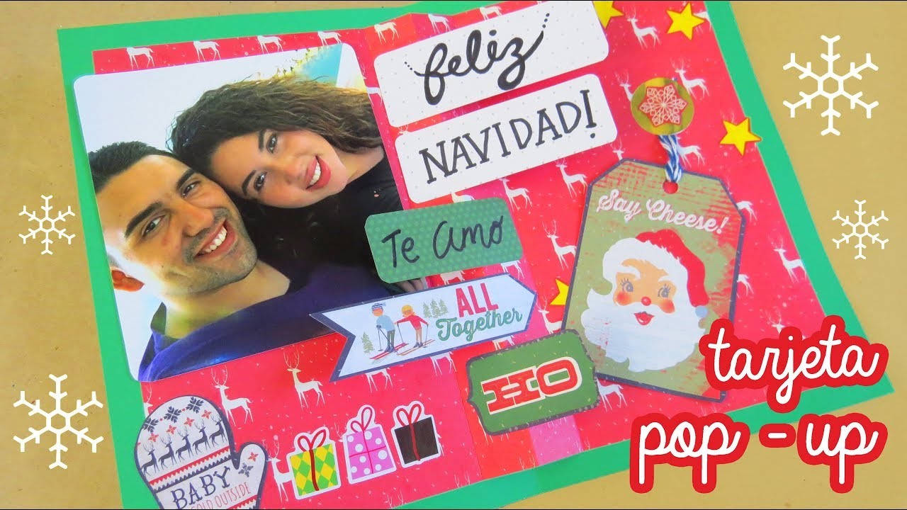 Tarjeta navideña pop-up para novio ♥♥ !!