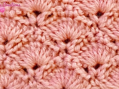 TEJIDOS A CROCHET: Conchas a Crochet. HOW TO CROCHET: Shells Crochet Stitch