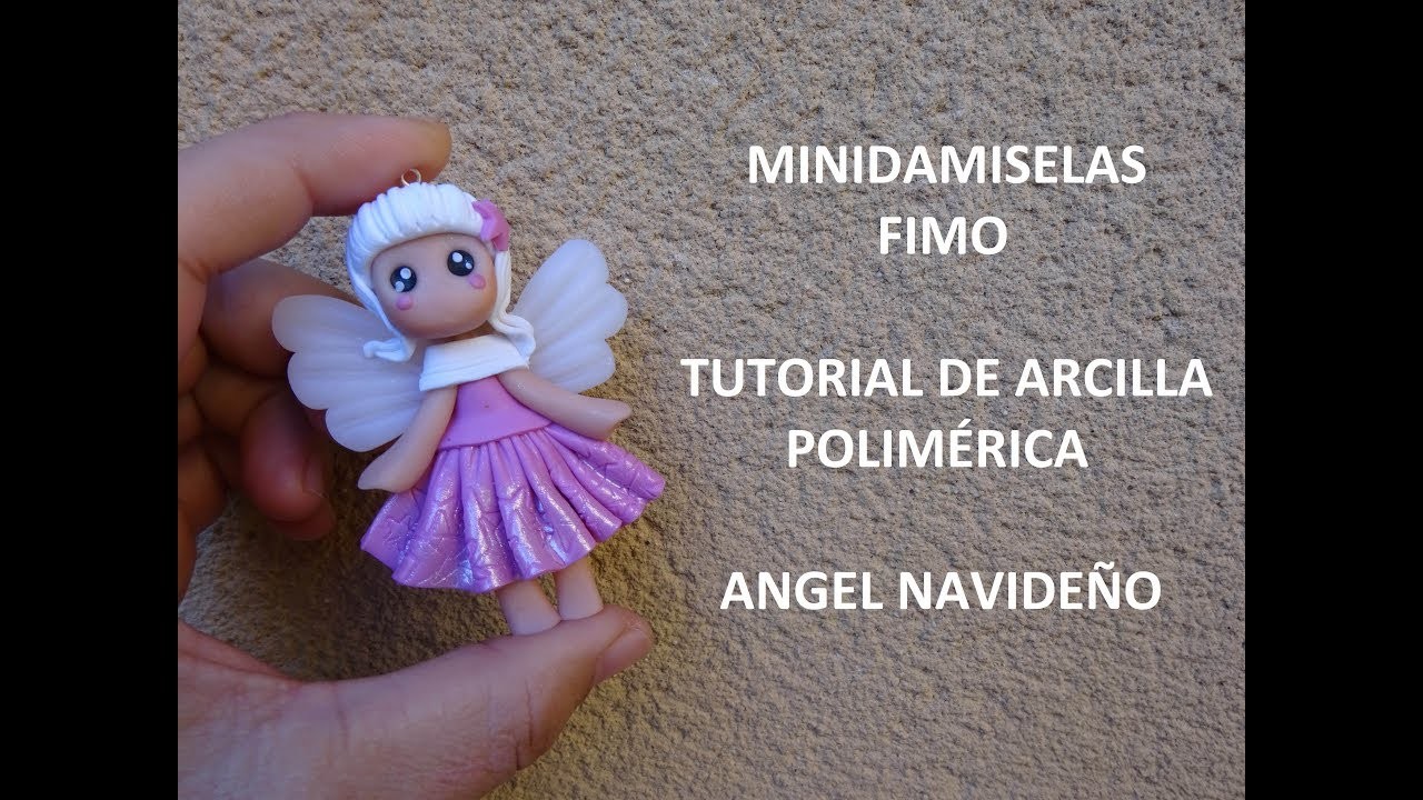 TUTORIAL DE FIMO DE COMO HACER UN ANGEL NAVIDEÑO