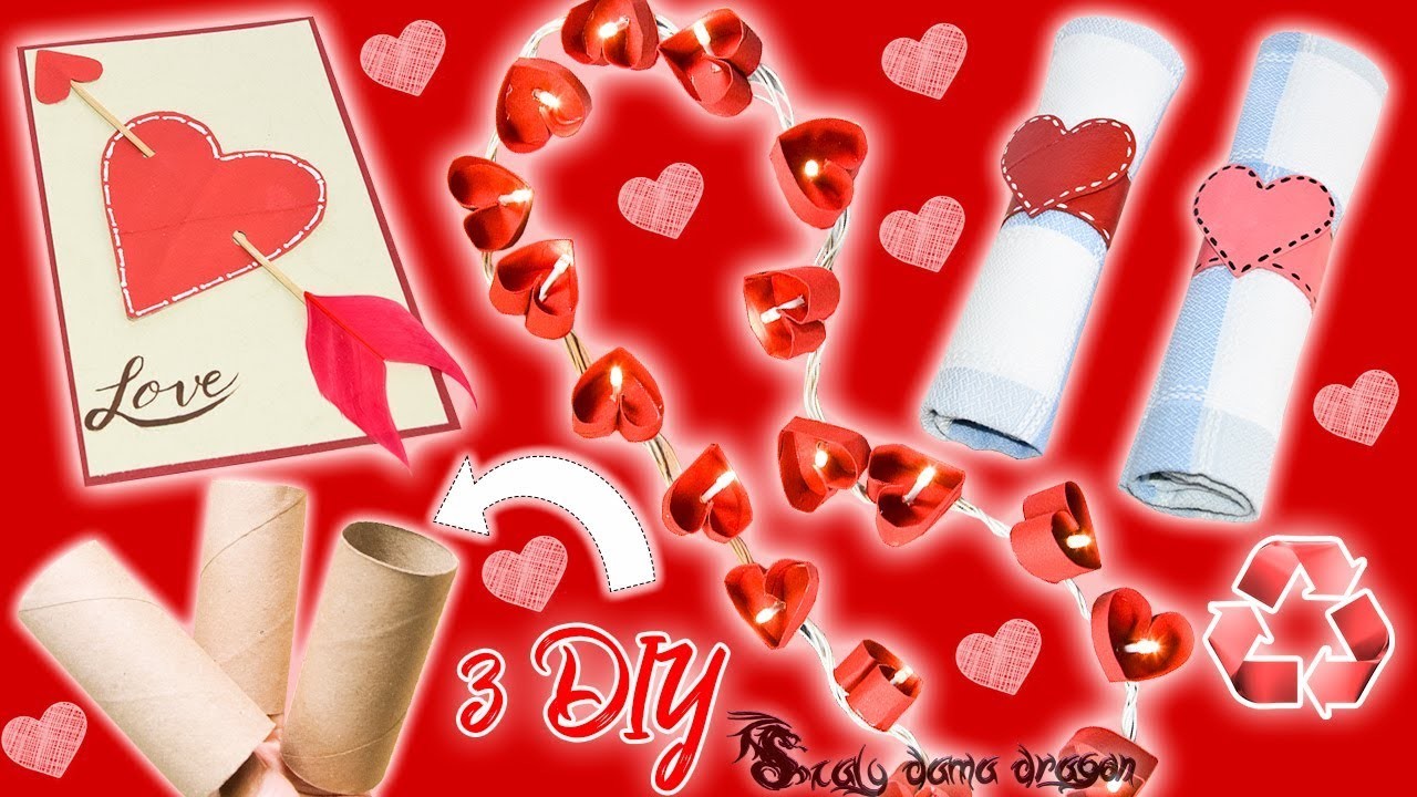 3 Ideas para San Valentín ❤ Utilizando rollos de papel higiénico