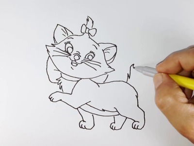 Aprendiendo a dibujar y colorear la Gatita Marie ARCOIRIS | Animaciones y Dibujos para Niños