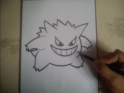 COMO DIBUJAR A GENGAR - POKEMON. how to draw gengar - pokemon