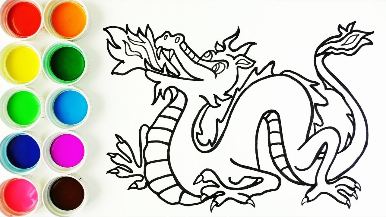 Cómo Dibujar Dragon - Aprende Colores Para Niños y Bebes - Learn Colors. FunKeep