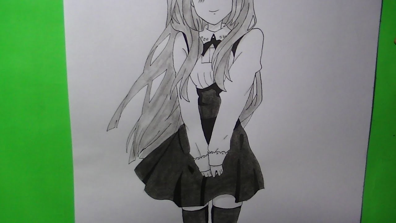 Como dibujar.pintar chica anime.manga school