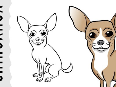 Cómo dibujar un perro Chihuahua paso a paso con dibujart.com